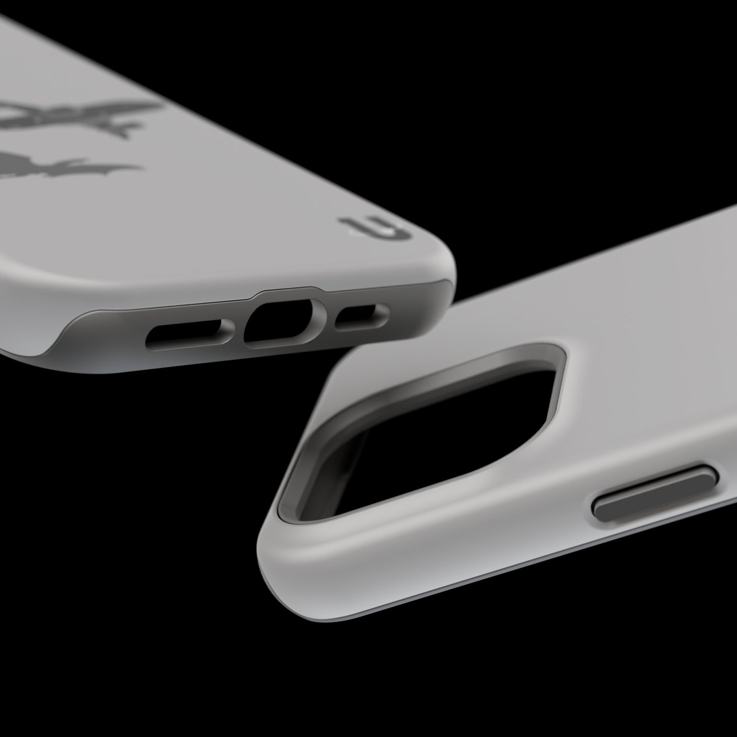 iPhone 15 Pro Max grey Dragon's Ascent iPhone Magsafe compatible case close up 2