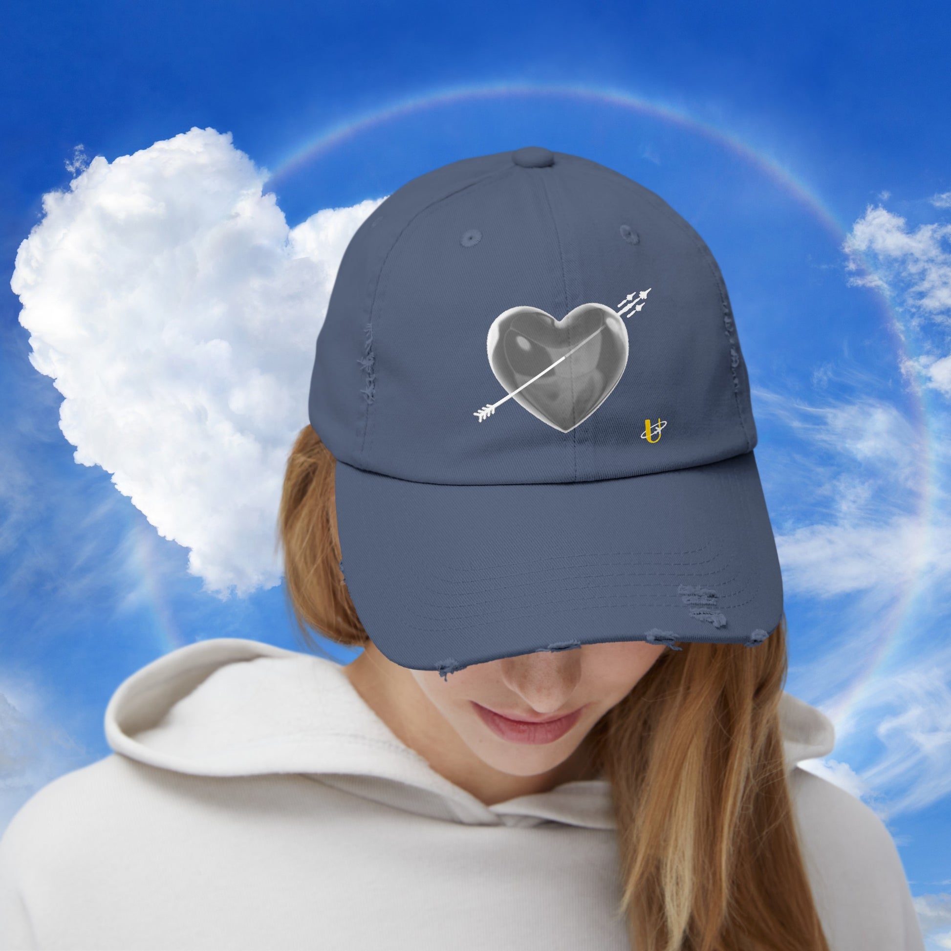 Woman wearing Scotland blue "Love Jet hat