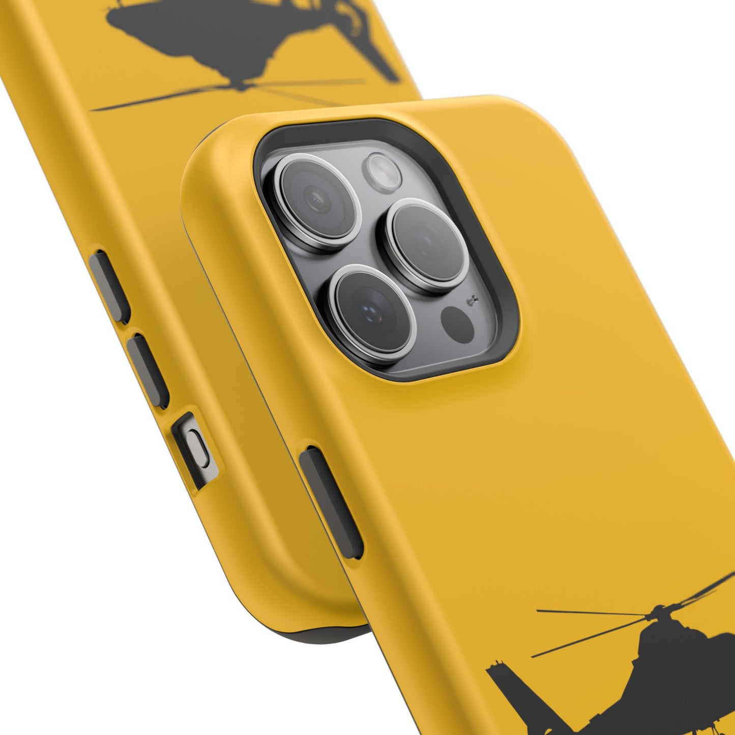 iPhone 15 Pro Max yellow Phoenix Rotor iPhone Magsafe compatible case Close up 1