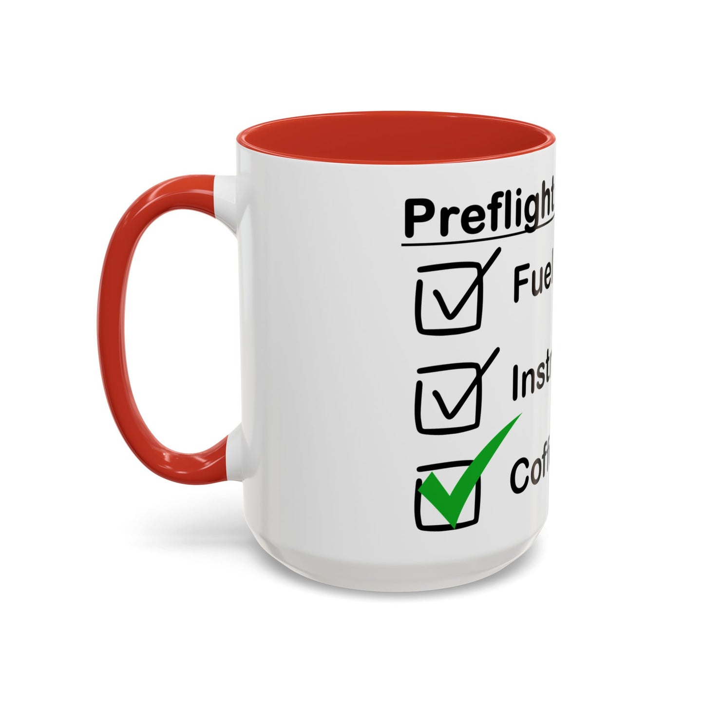 Preflight Checklist Accent Coffee Mug