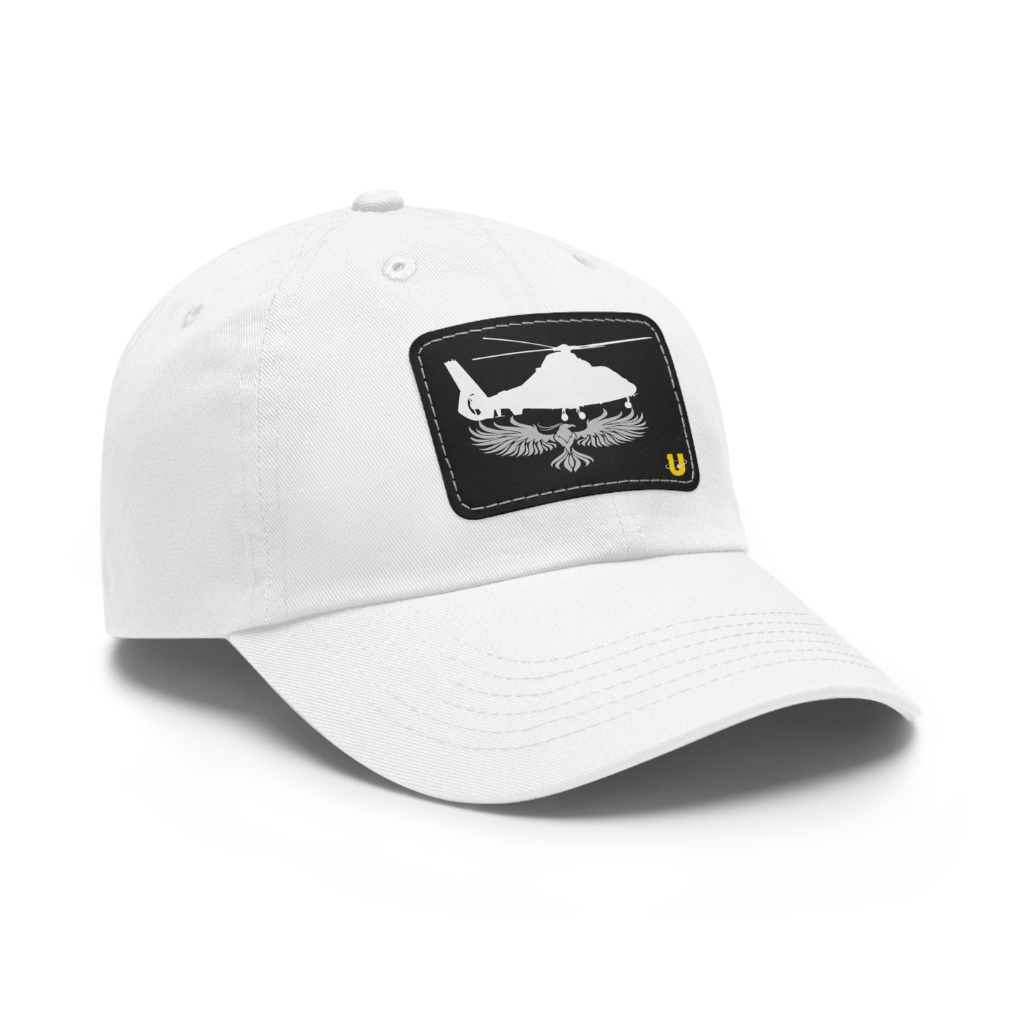 Phoenix Rotor dad hat white with black leather patch