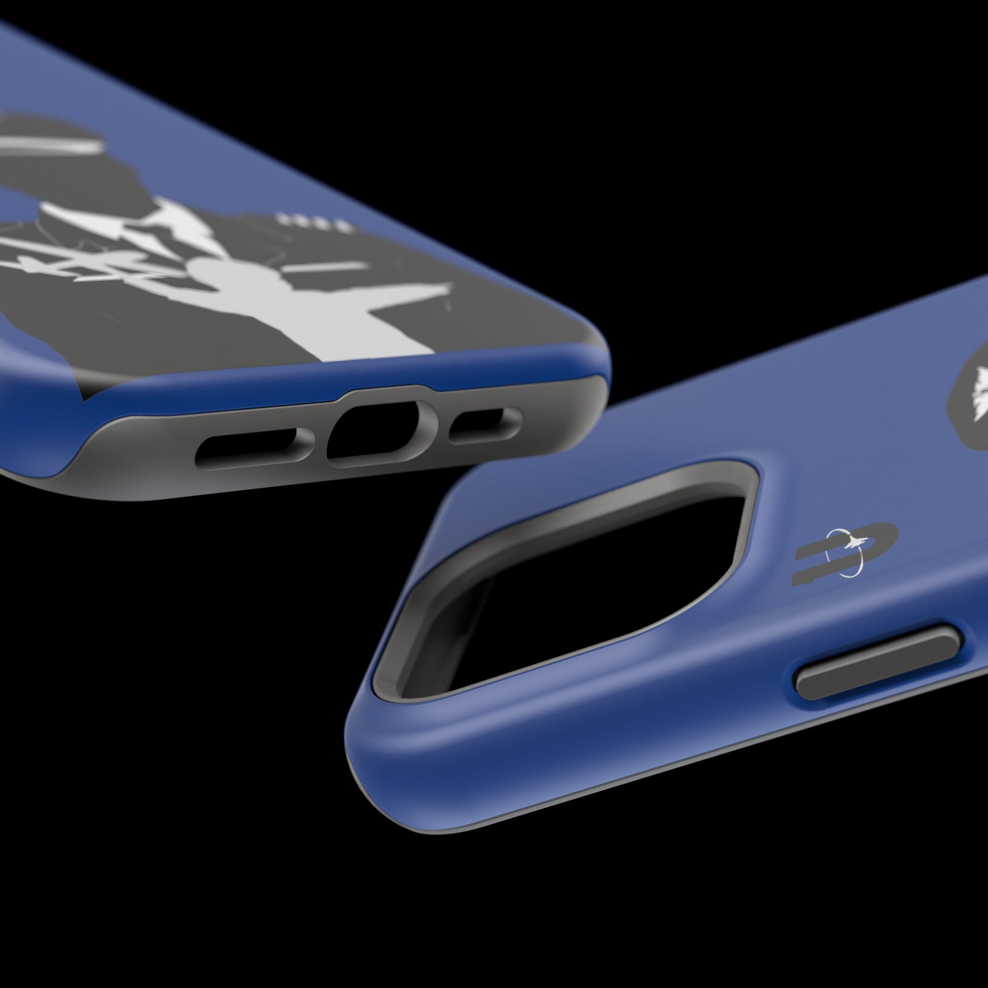 iPhone 15 Pro Max blue Aviation Aspirations iPhone Magsafe compatible case close up 2