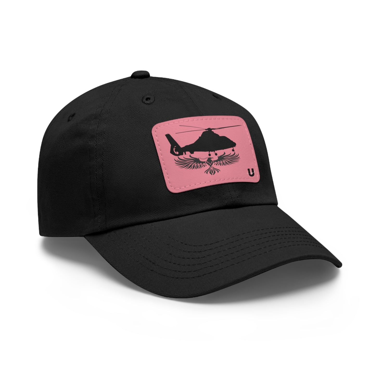 Phoenix Rotor dad hat black with pink leather patch