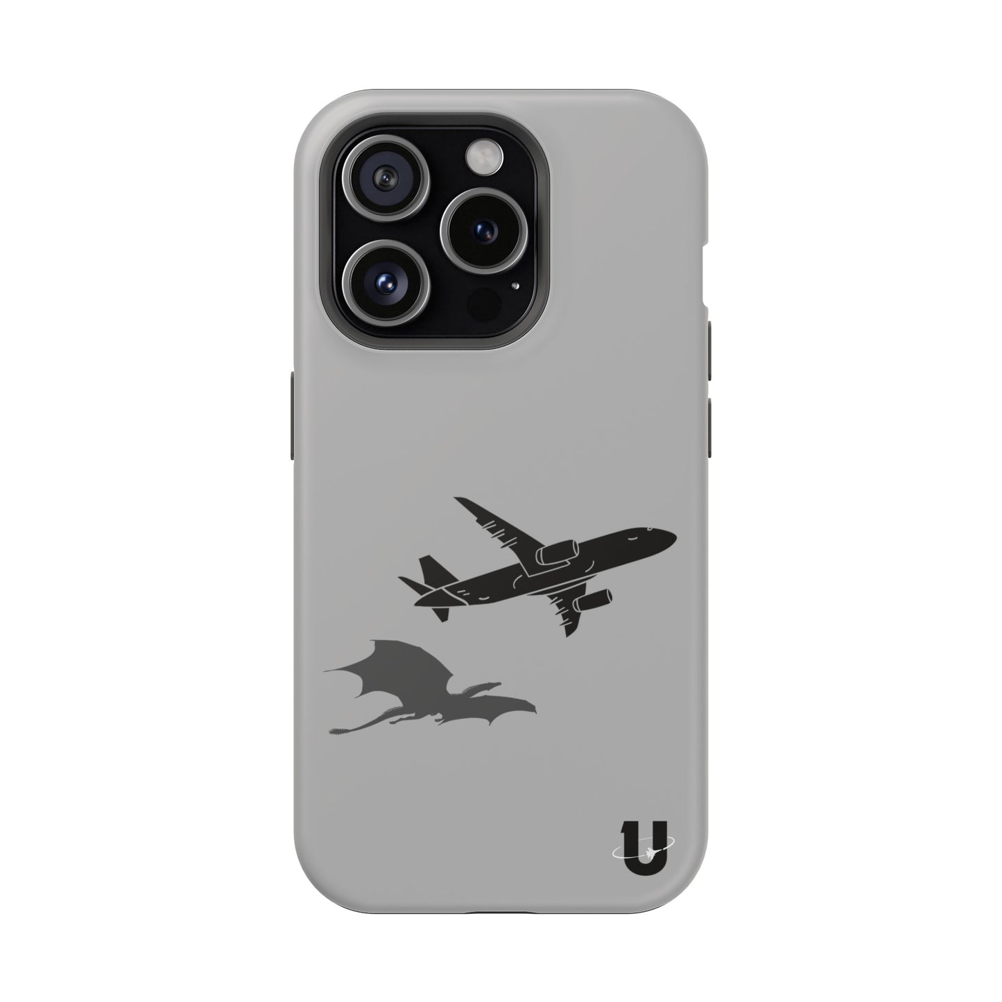 iPhone 15 Pro grey Dragon's Ascent iPhone Magsafe compatible case