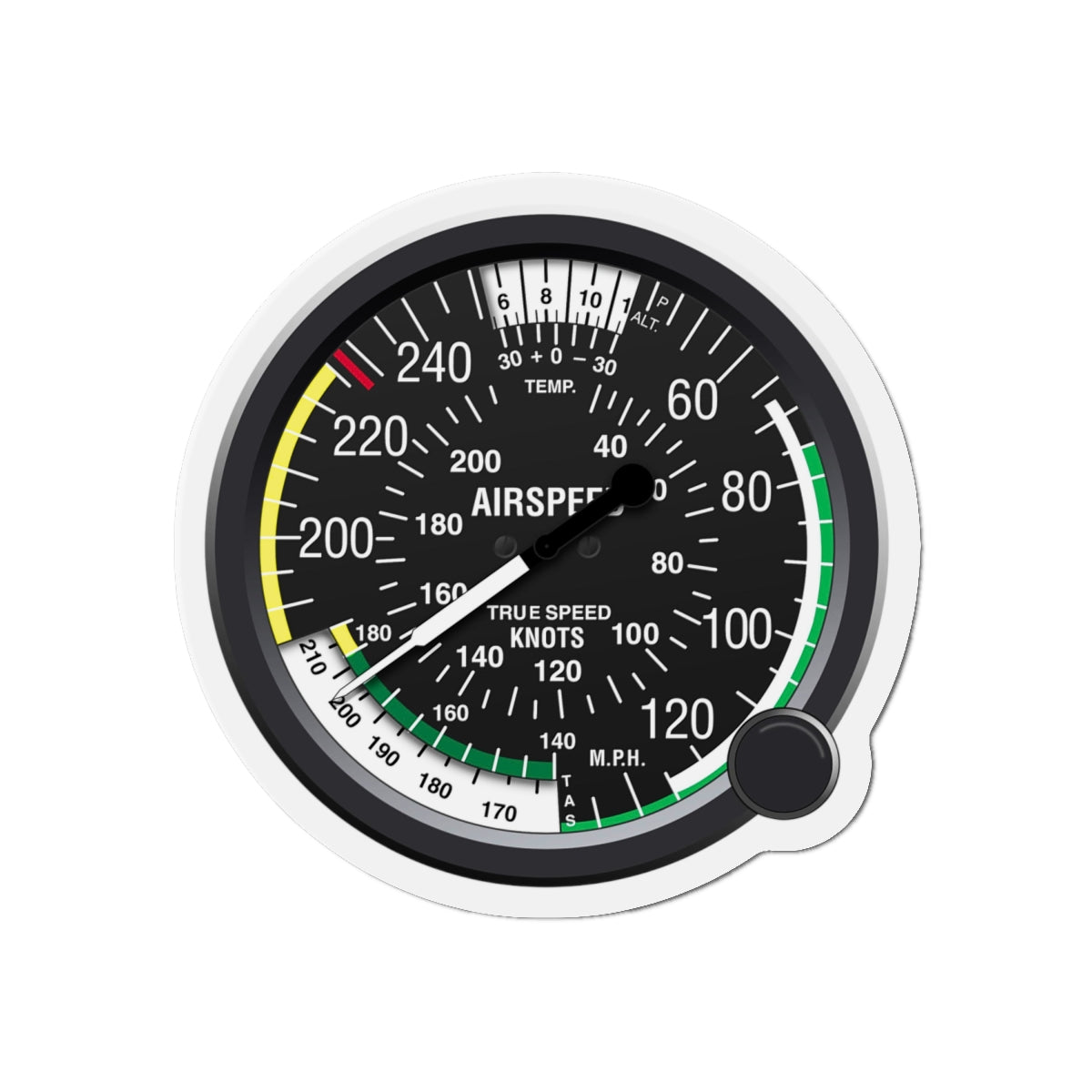 Airspeed Indicator 6"x6" magnet