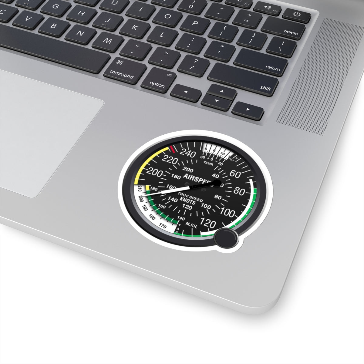 Airspeed indicator sticker