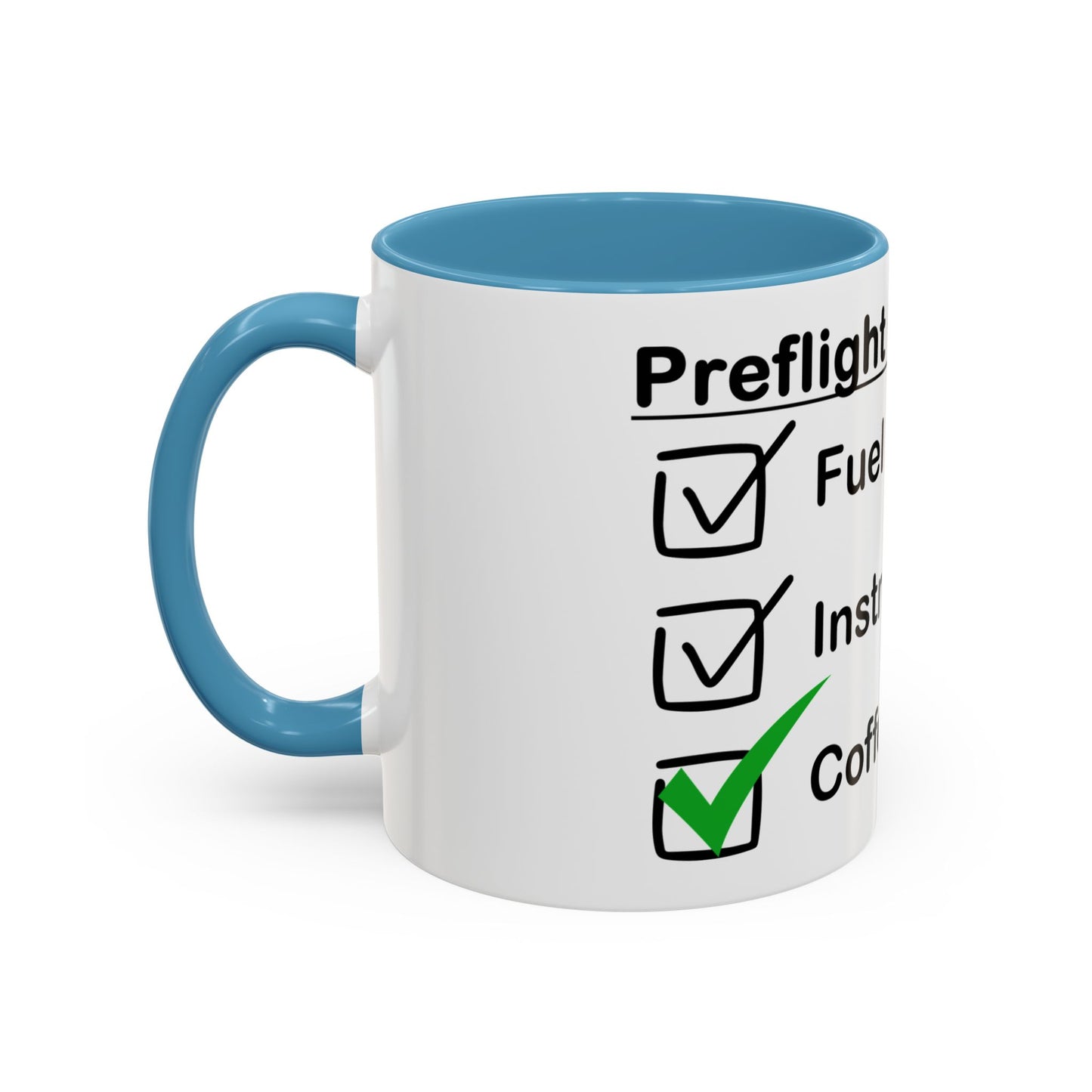 Preflight Checklist Accent Coffee Mug