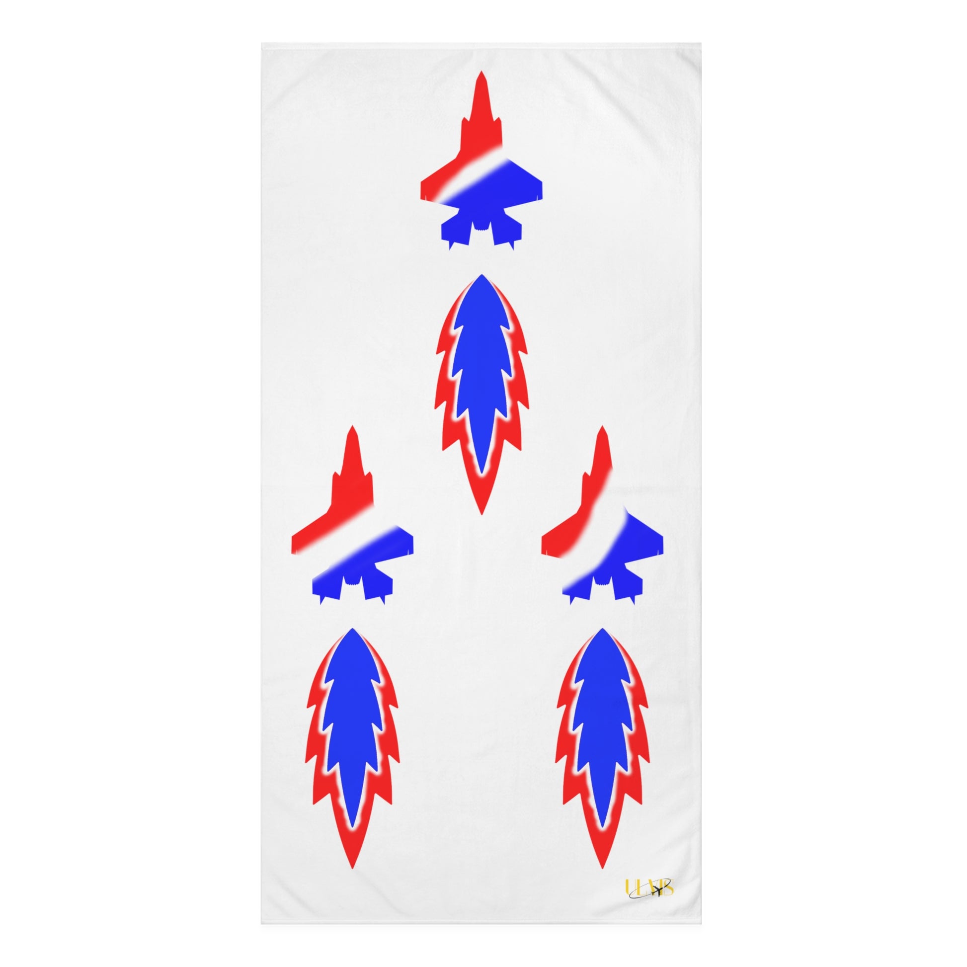 American Flag colored Vic Formation white Beach towel product shot