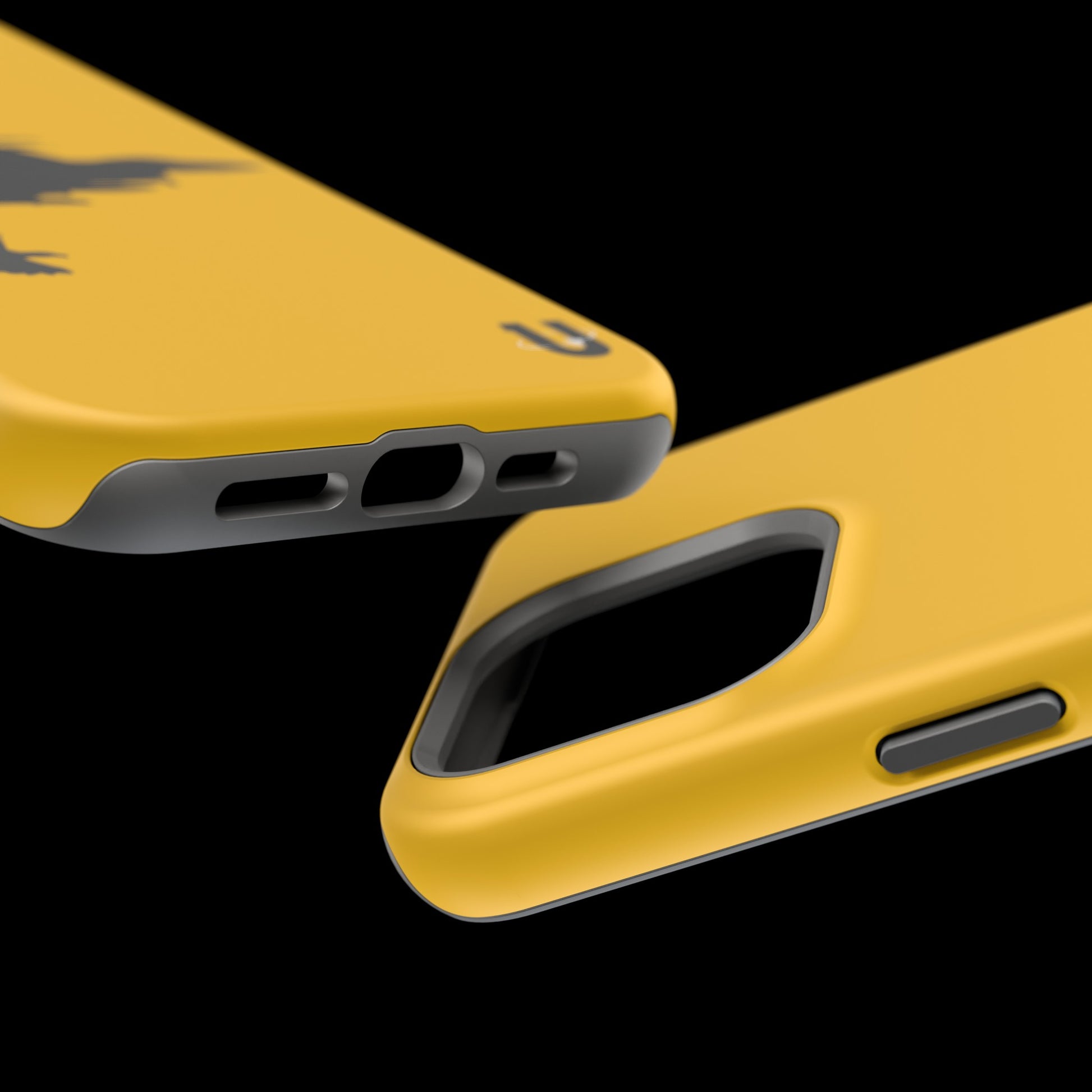 iPhone 15 Pro Max yellow Predator's Echo iPhone Magsafe compatible case close up 2