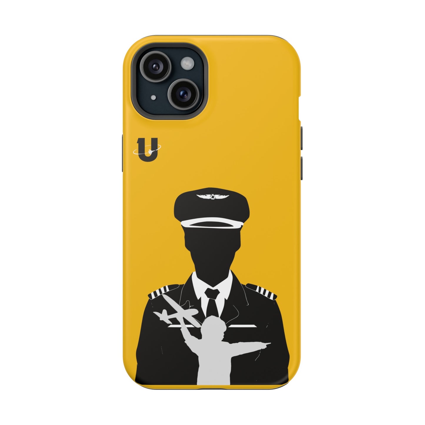 iPhone 15 Plus yellow Aviation Aspirations iPhone Magsafe compatible case