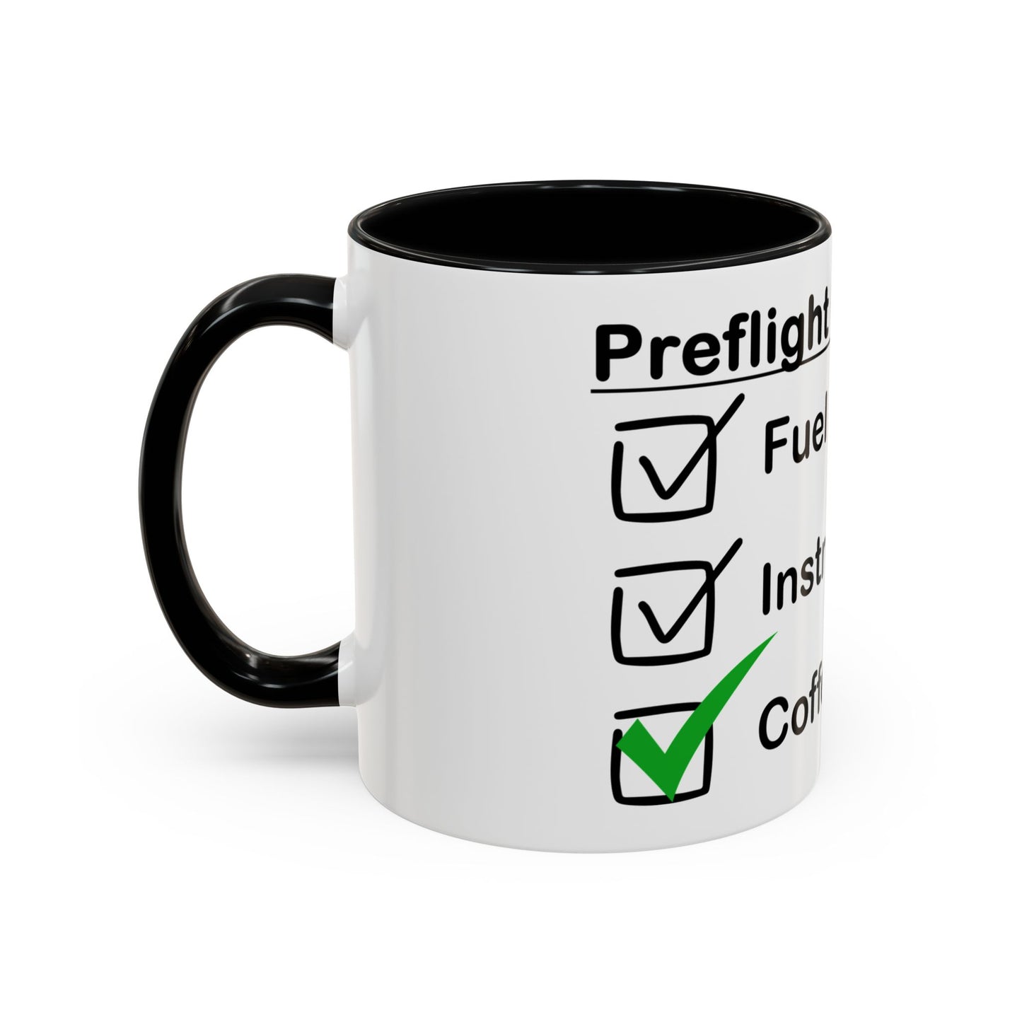 Preflight Checklist Accent Coffee Mug