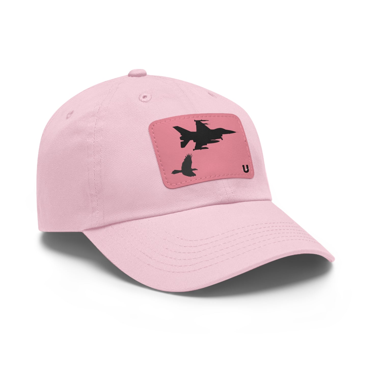 Predator's Echo dad hat pink with pink leather patch