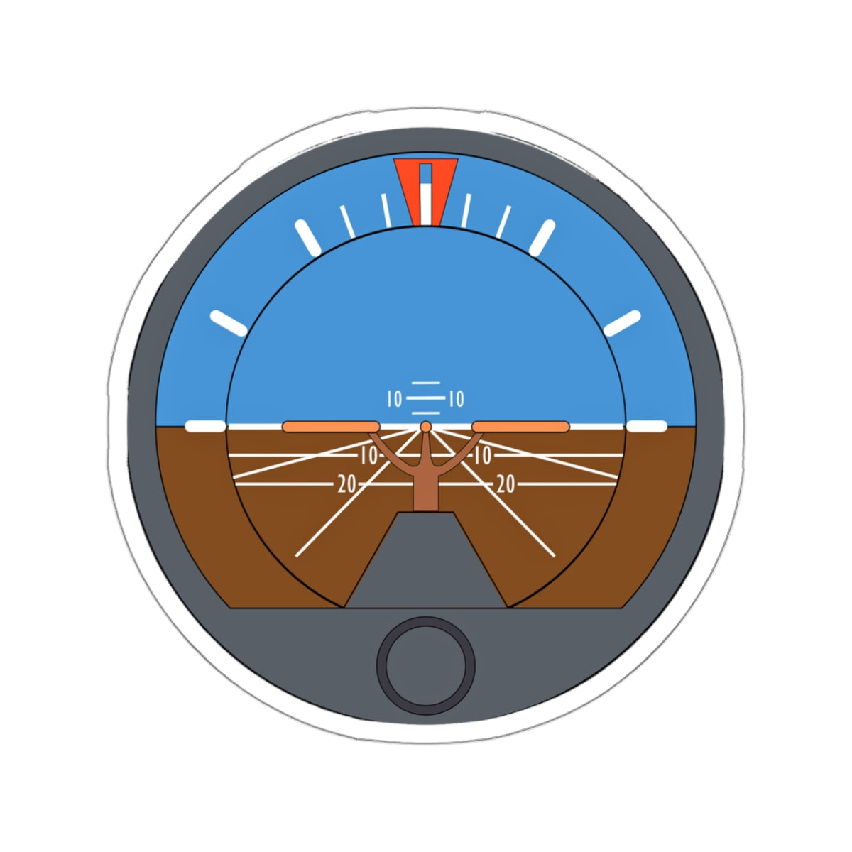 Attitude indicator aviation sticker