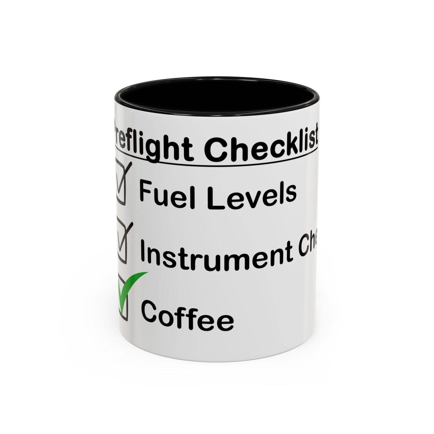 Preflight Checklist Accent Coffee Mug