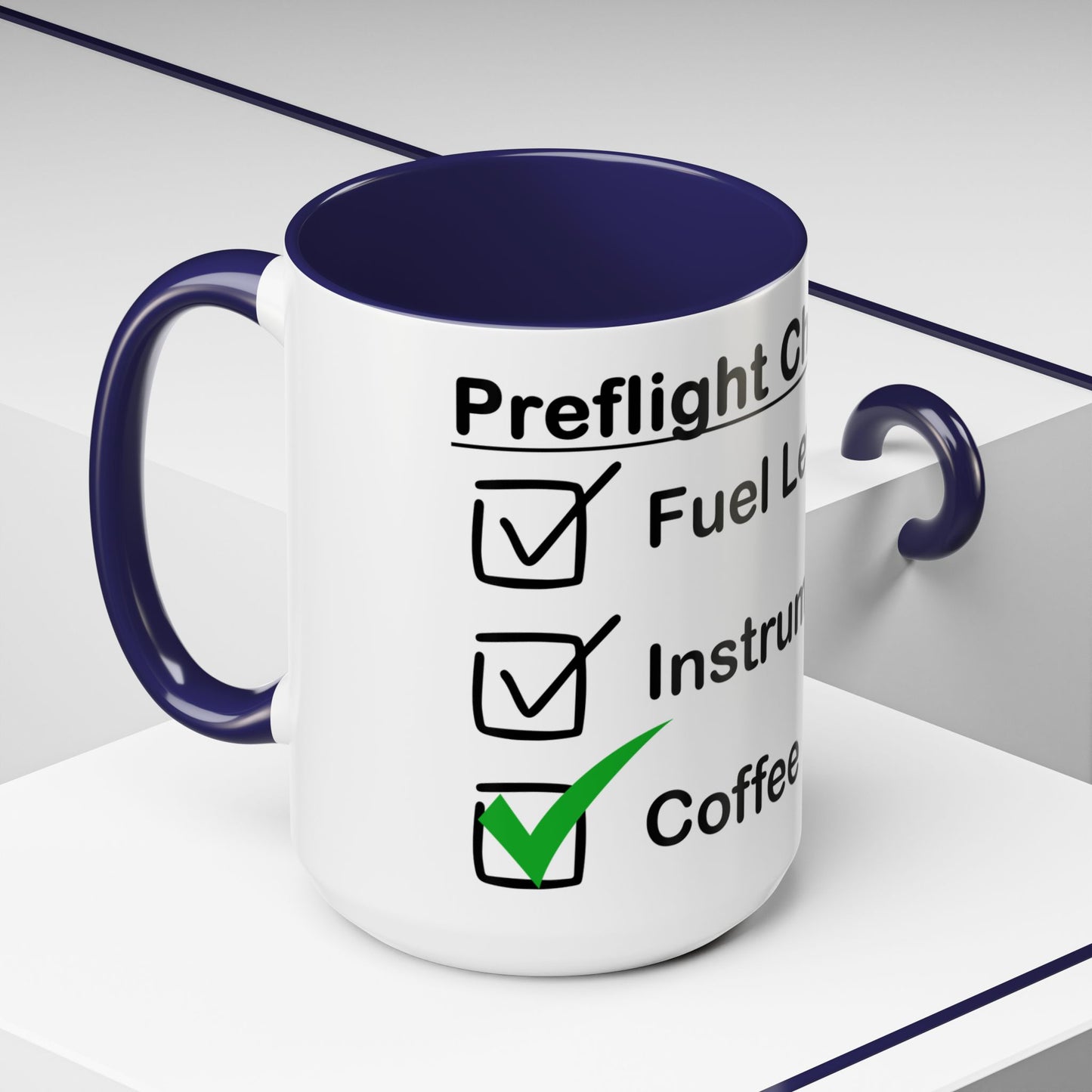 Preflight Checklist Accent Coffee Mug