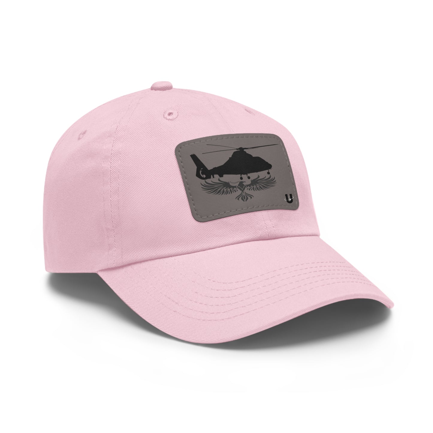 Phoenix Rotor dad hat pink with grey leather patch