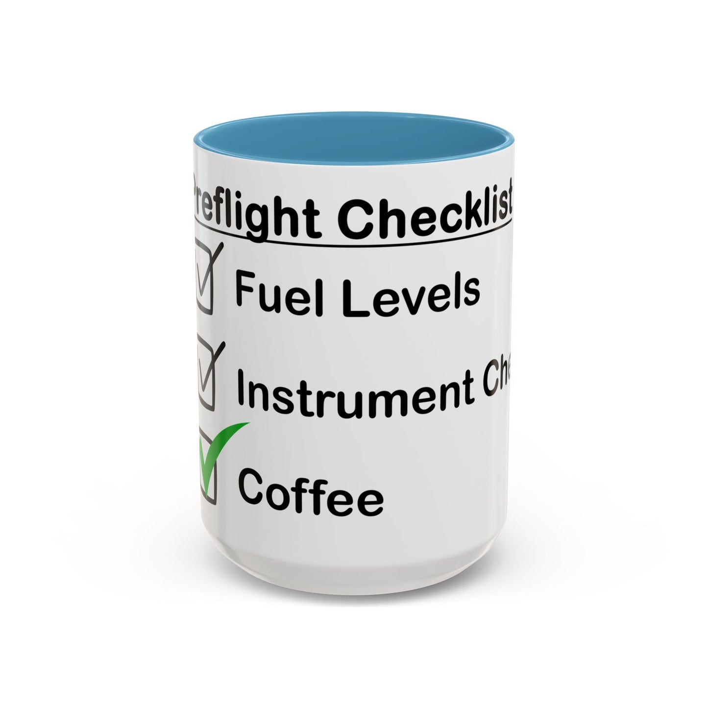 Preflight Checklist Accent Coffee Mug