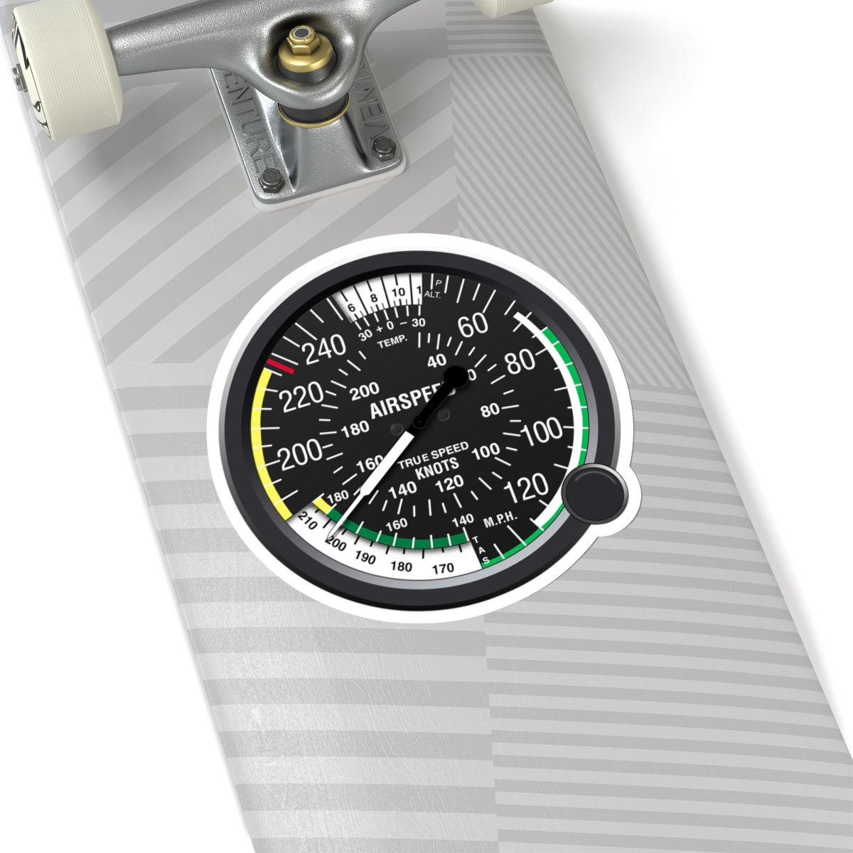 Airspeed indicator sticker