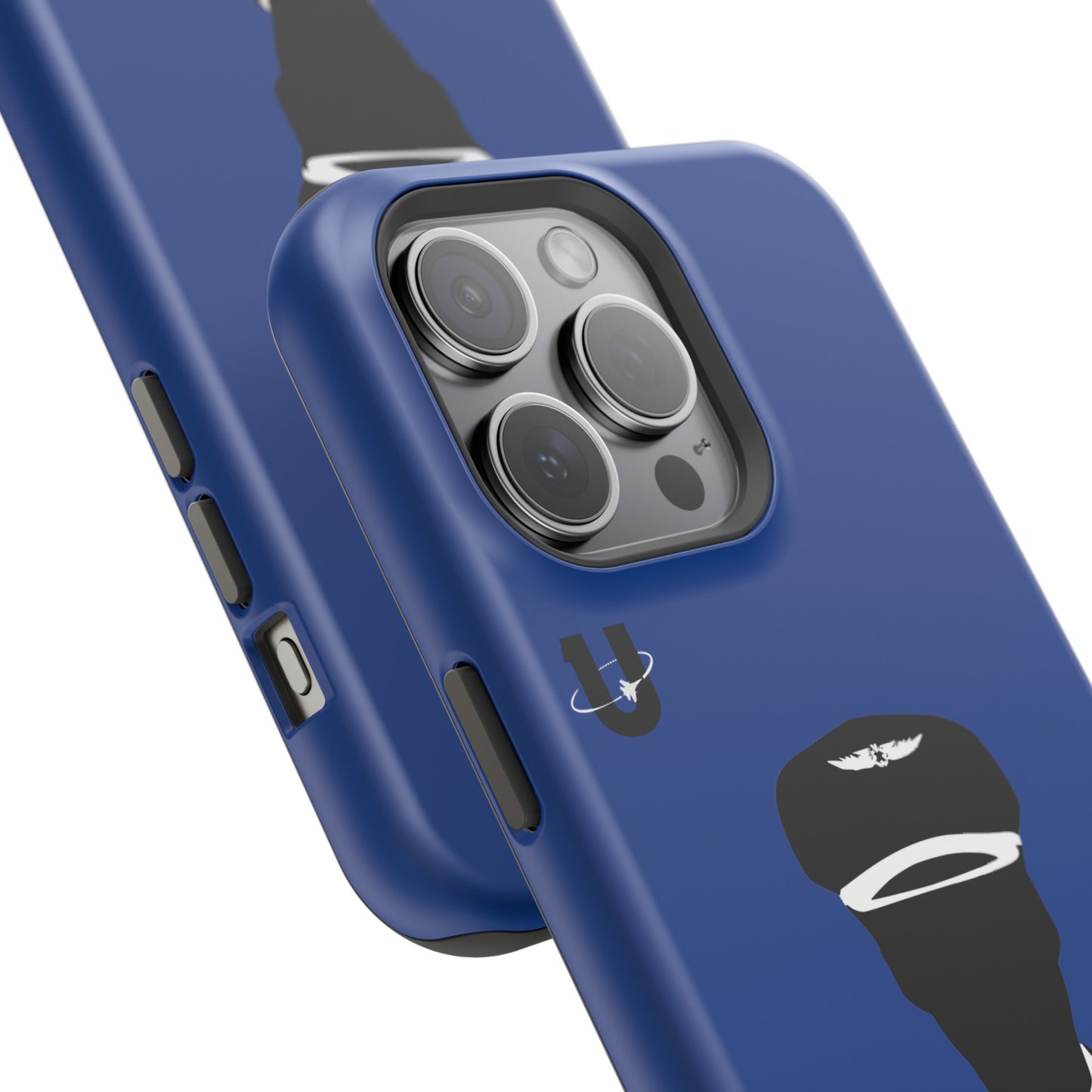 iPhone 15 Pro Max blue Aviation Aspirations iPhone Magsafe compatible case close up 1