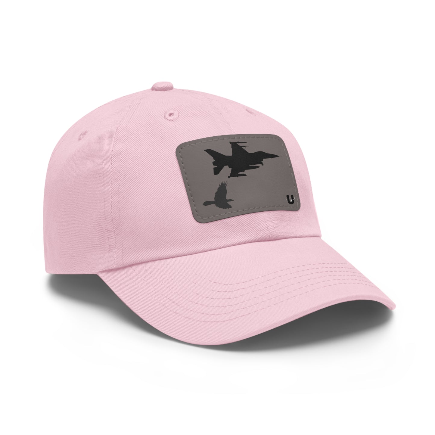 Predator's Echo dad hat pink with grey leather patch