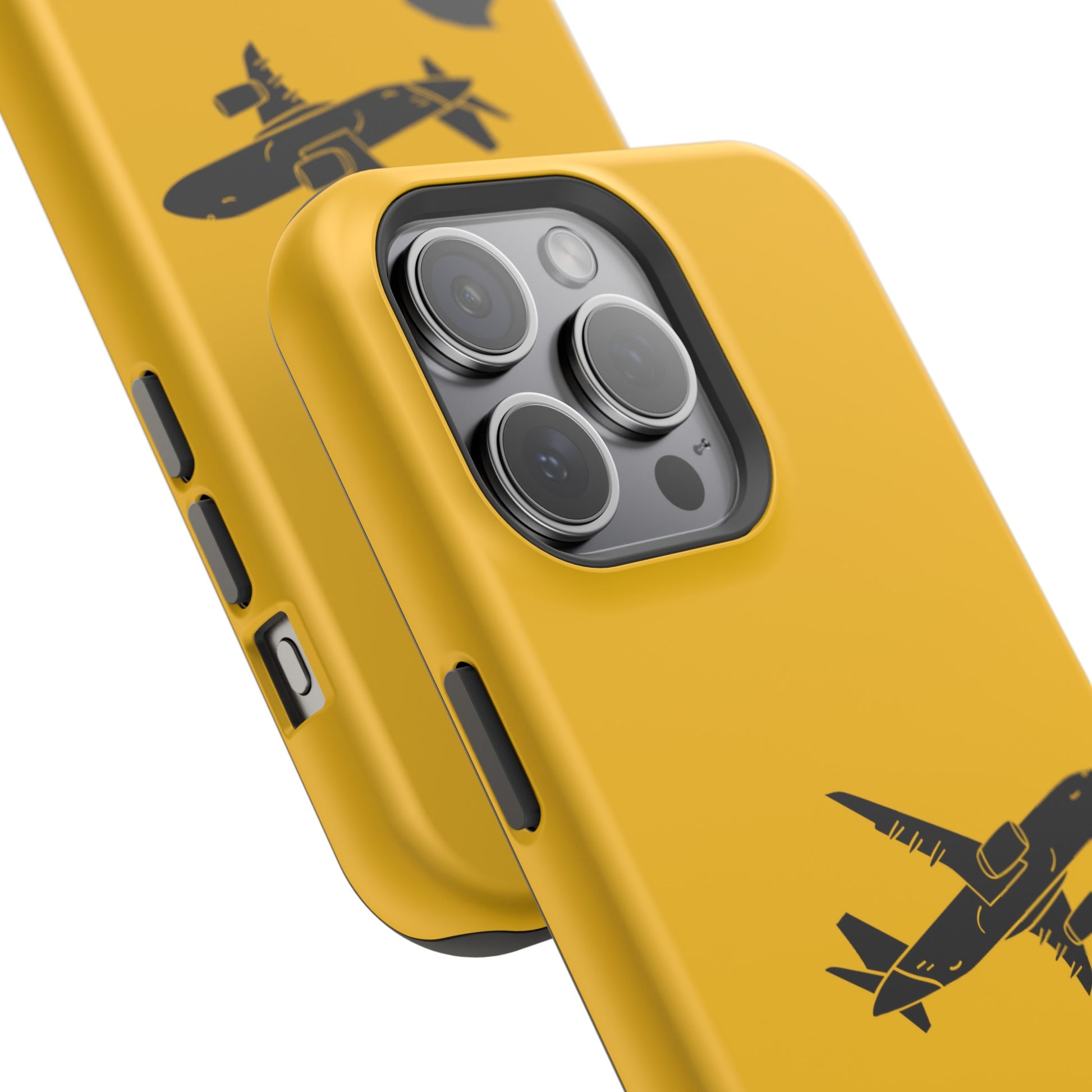 iPhone 15 Pro Max yellow Dragon's Ascent iPhone Magsafe compatible case close up 1