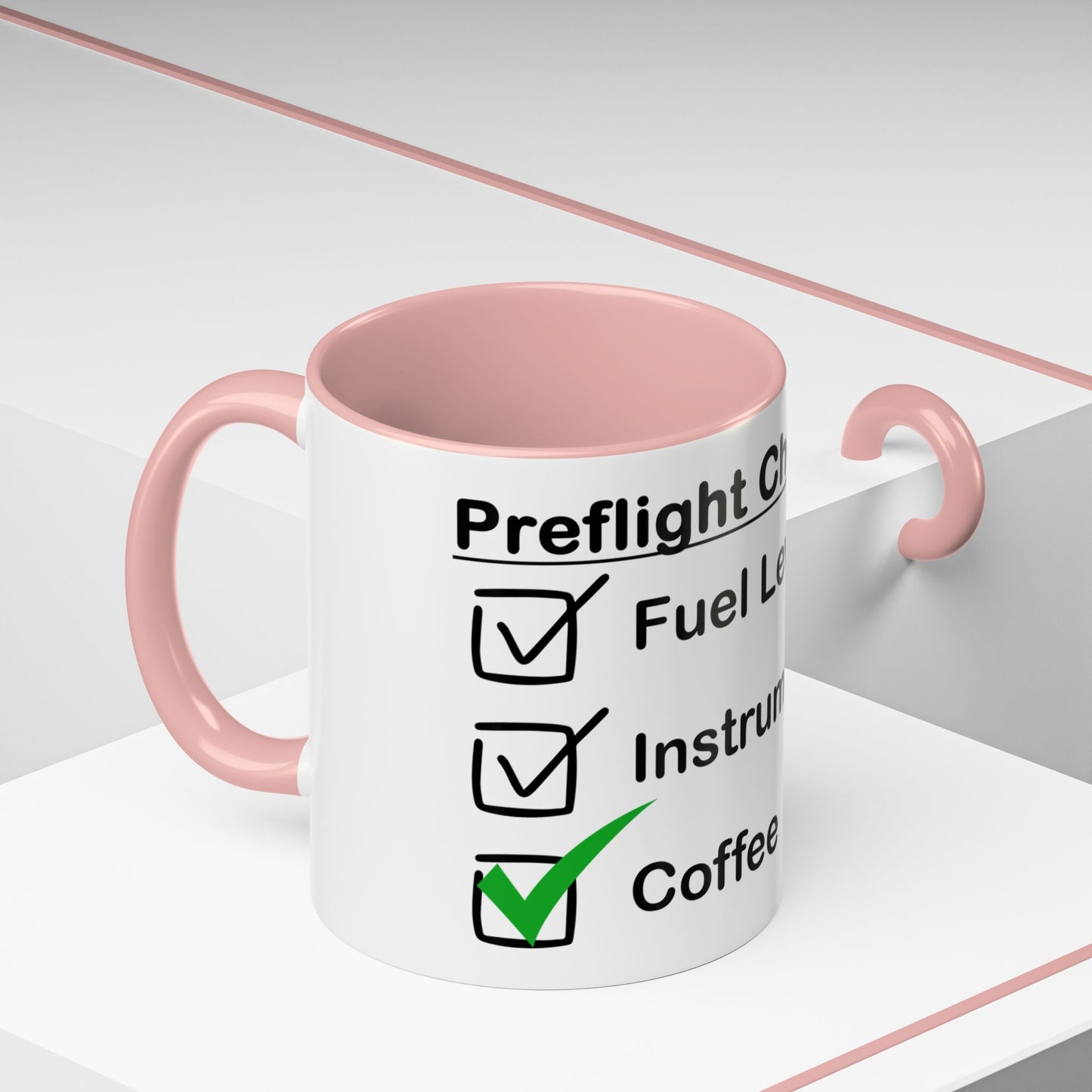 Preflight Checklist Accent Coffee Mug