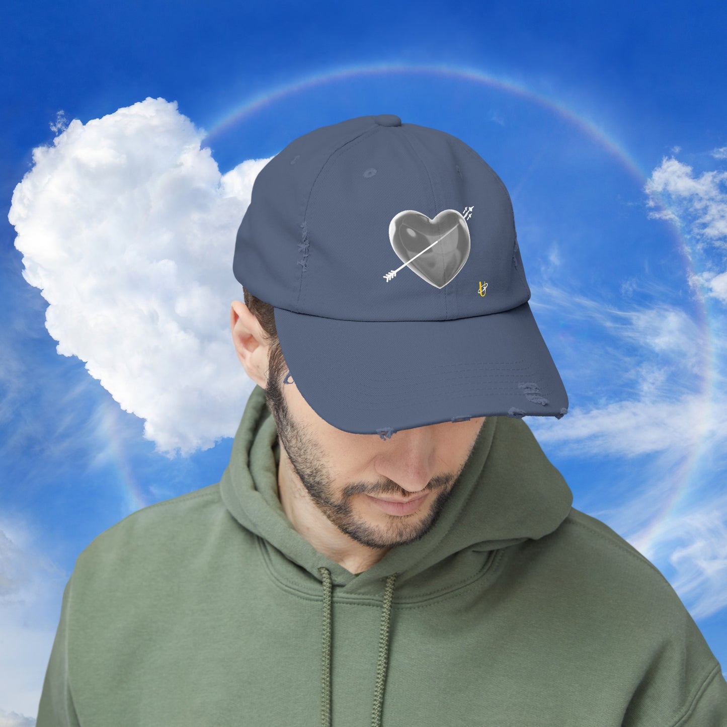 Man wearing scotland blue "Love Jet" hat