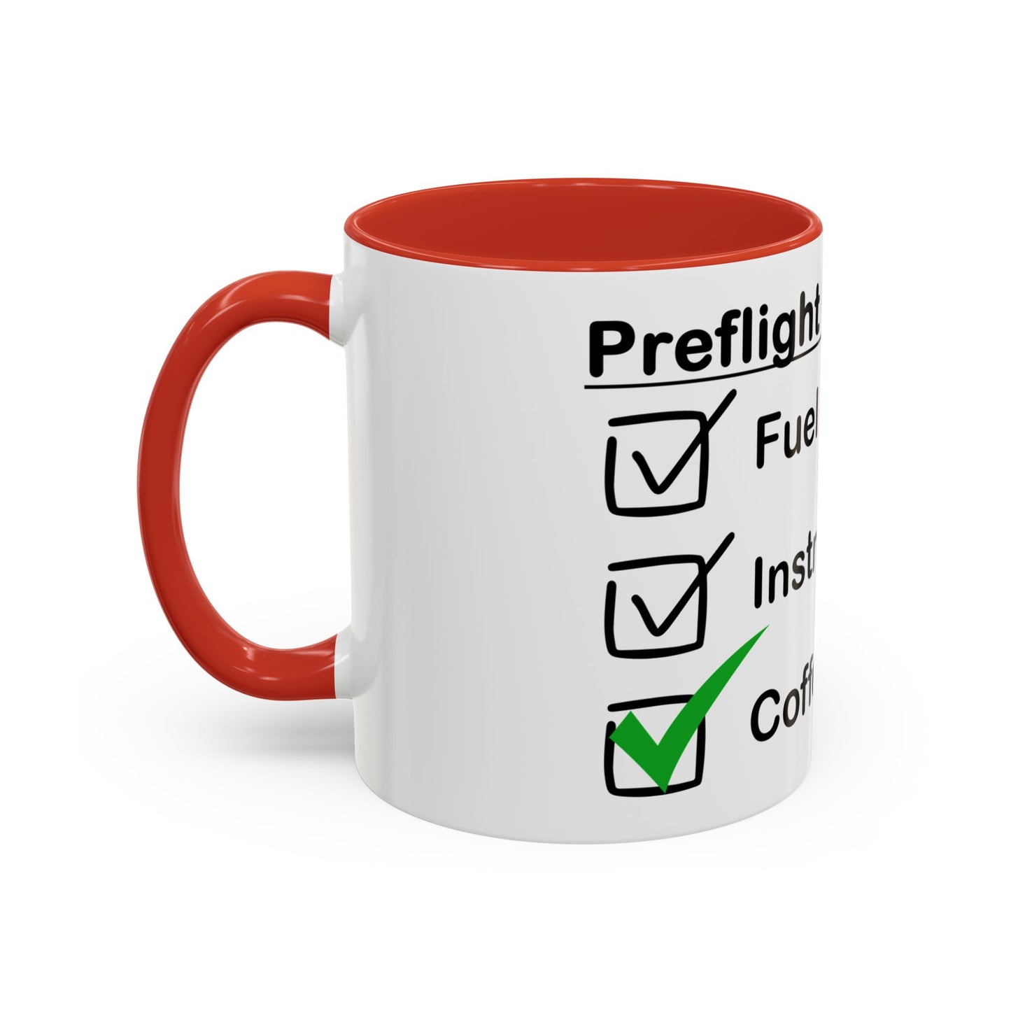 Preflight Checklist Accent Coffee Mug