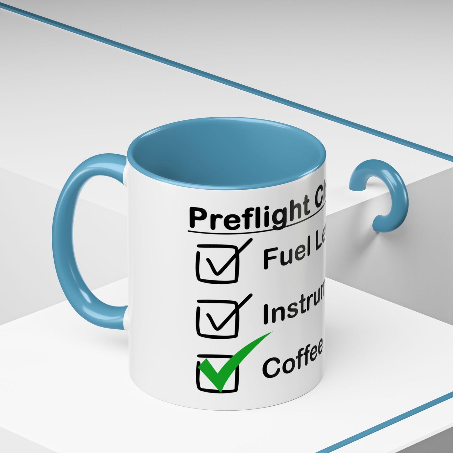 Preflight Checklist Accent Coffee Mug