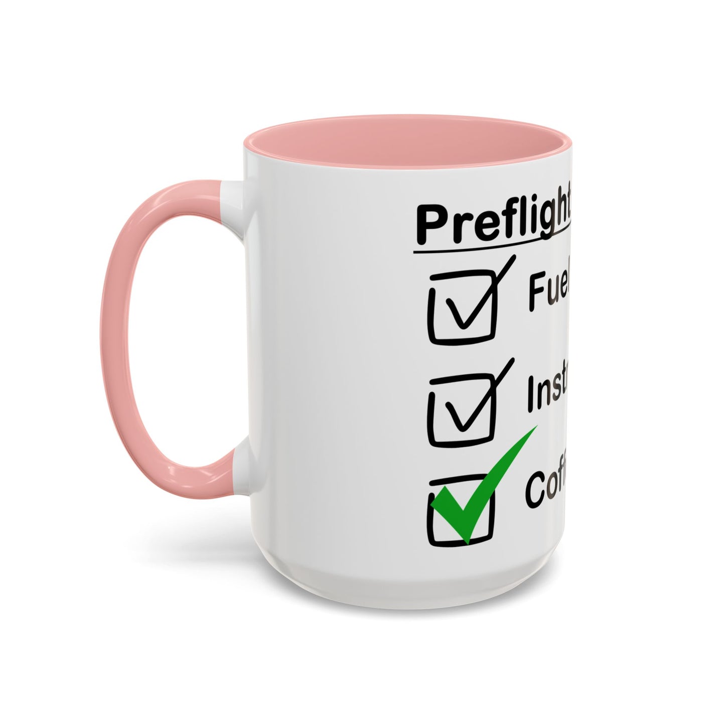 Preflight Checklist Accent Coffee Mug