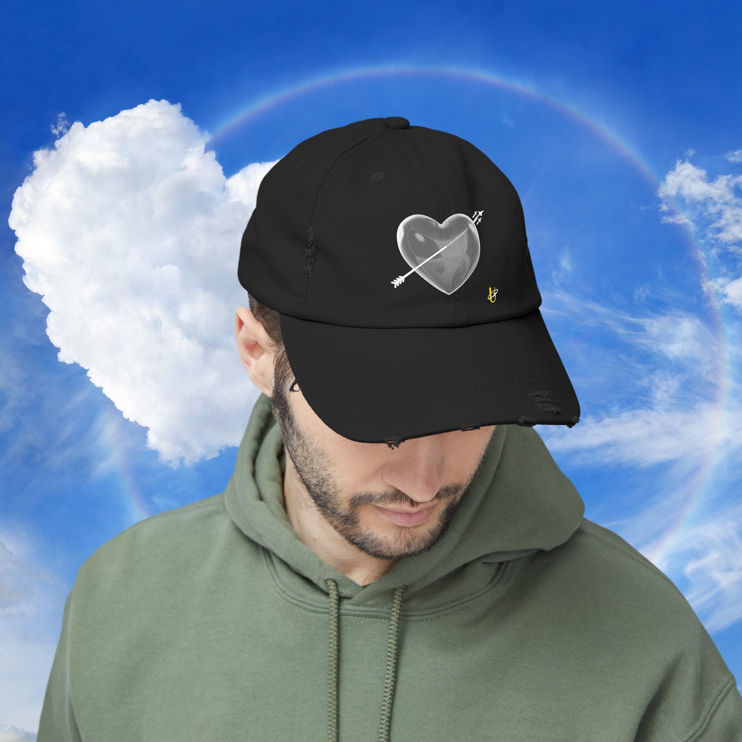 Man wearing black "Love Jet" hat