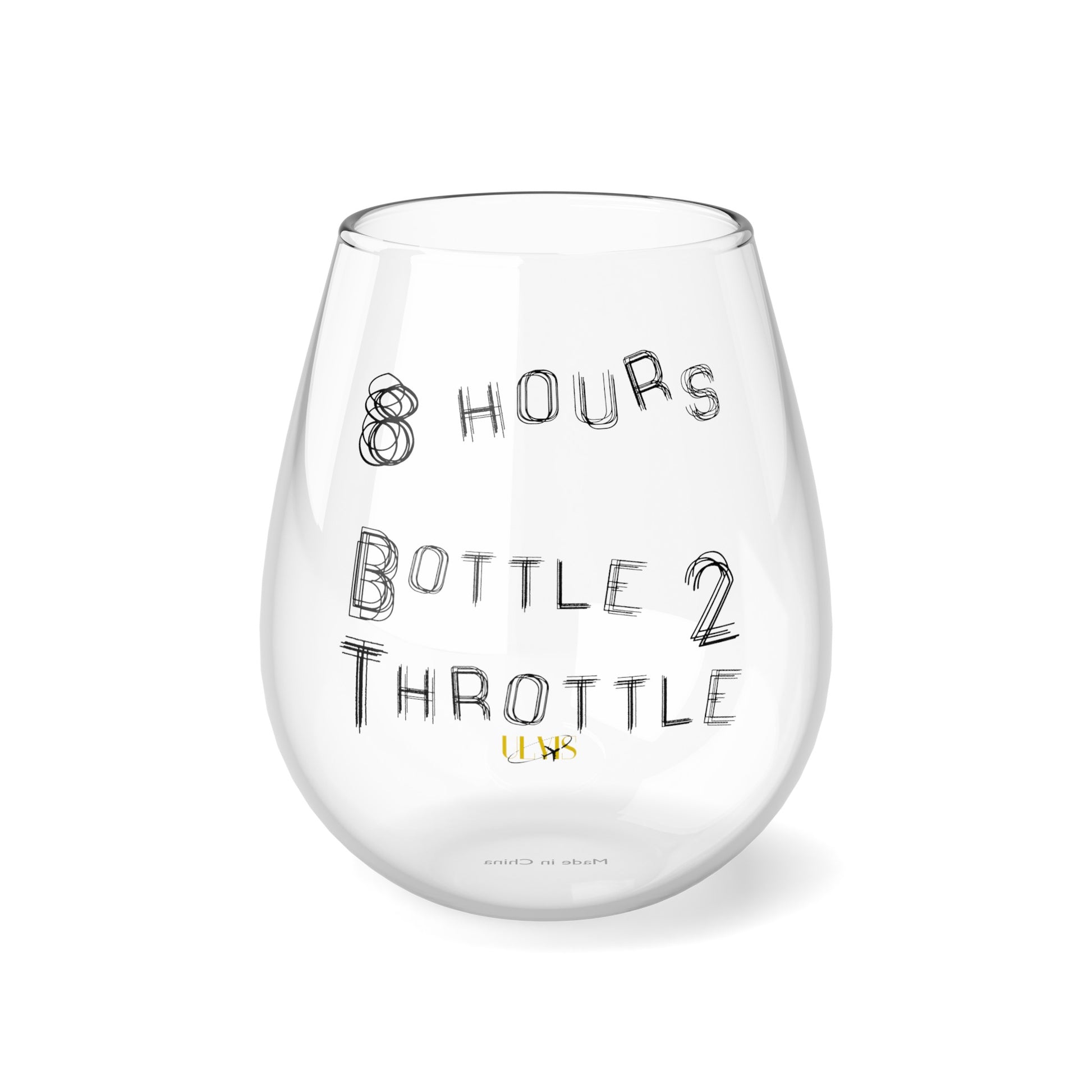 8 Hours bottle 2 throttle wine glass (front)