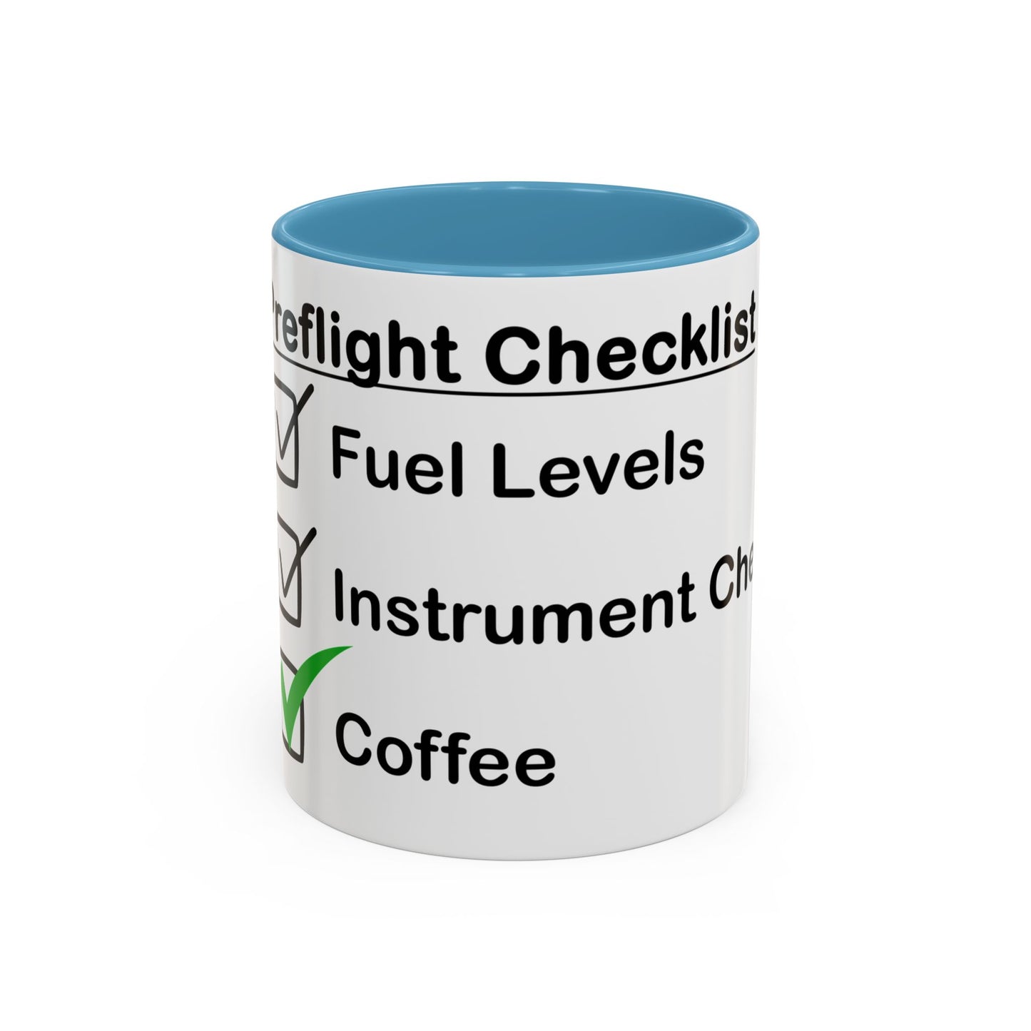 Preflight Checklist Accent Coffee Mug