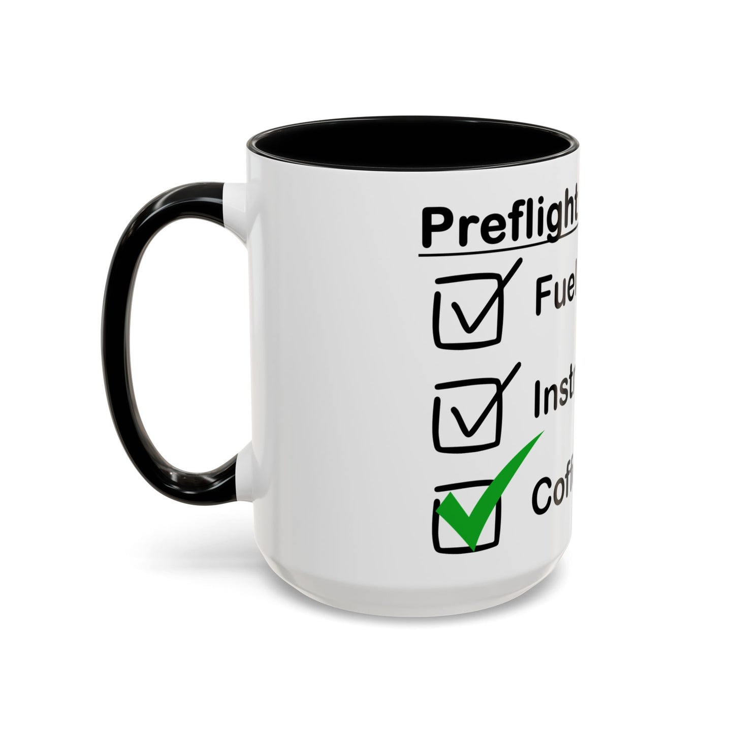 Preflight Checklist Accent Coffee Mug