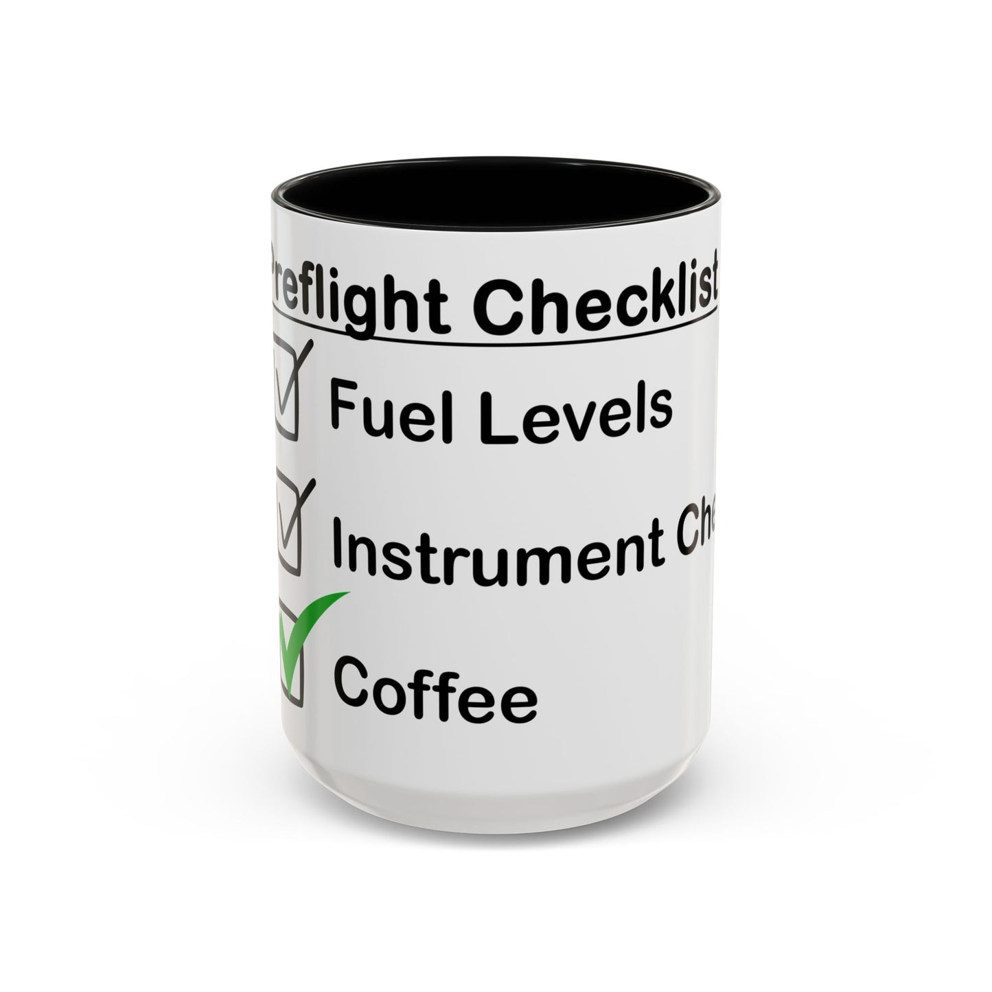 Preflight Checklist Accent Coffee Mug