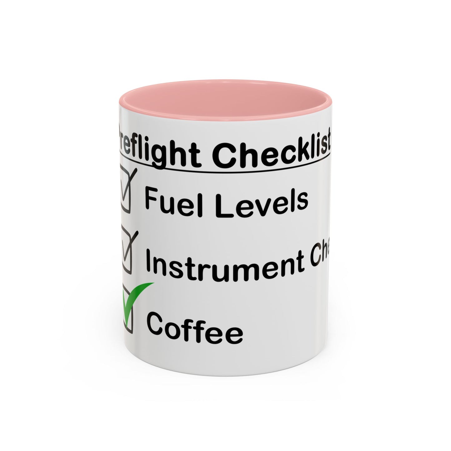 Preflight Checklist Accent Coffee Mug