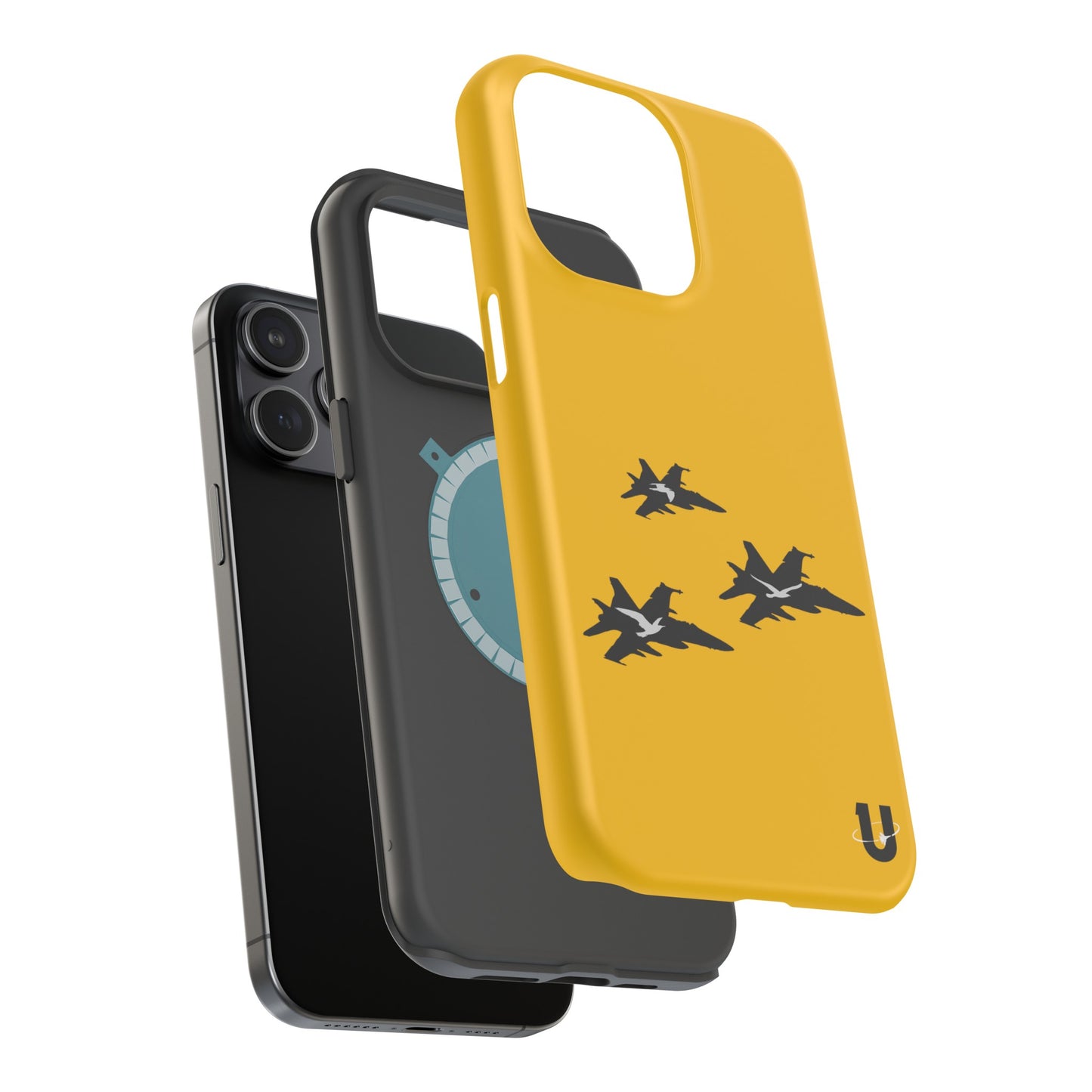 iPhone 15 Pro Max yellow Birds of Prey Magsafe compatible iPhone case disassembled