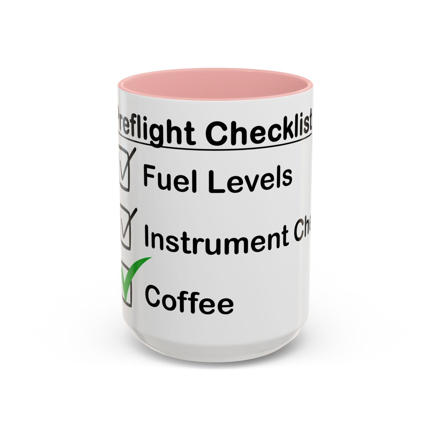 Preflight Checklist Accent Coffee Mug