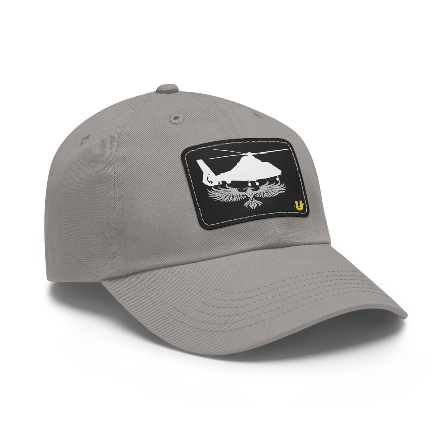 Phoenix Rotor dad hat grey with black leather patch