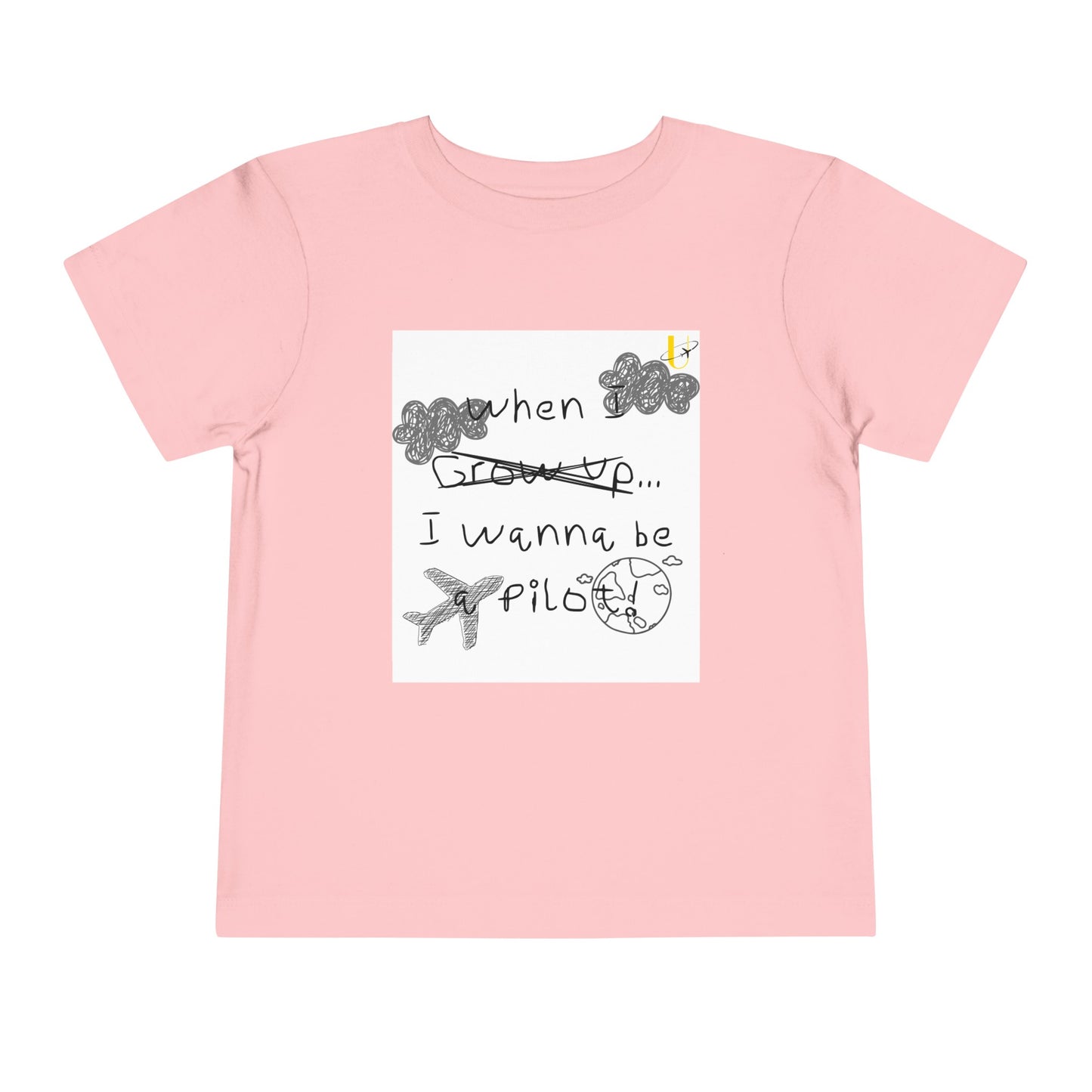 Pink When I grow up toddler shirt (Front)