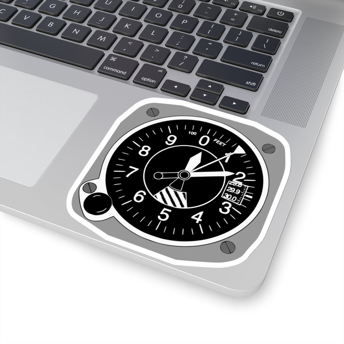 Altimeter aviation sticker