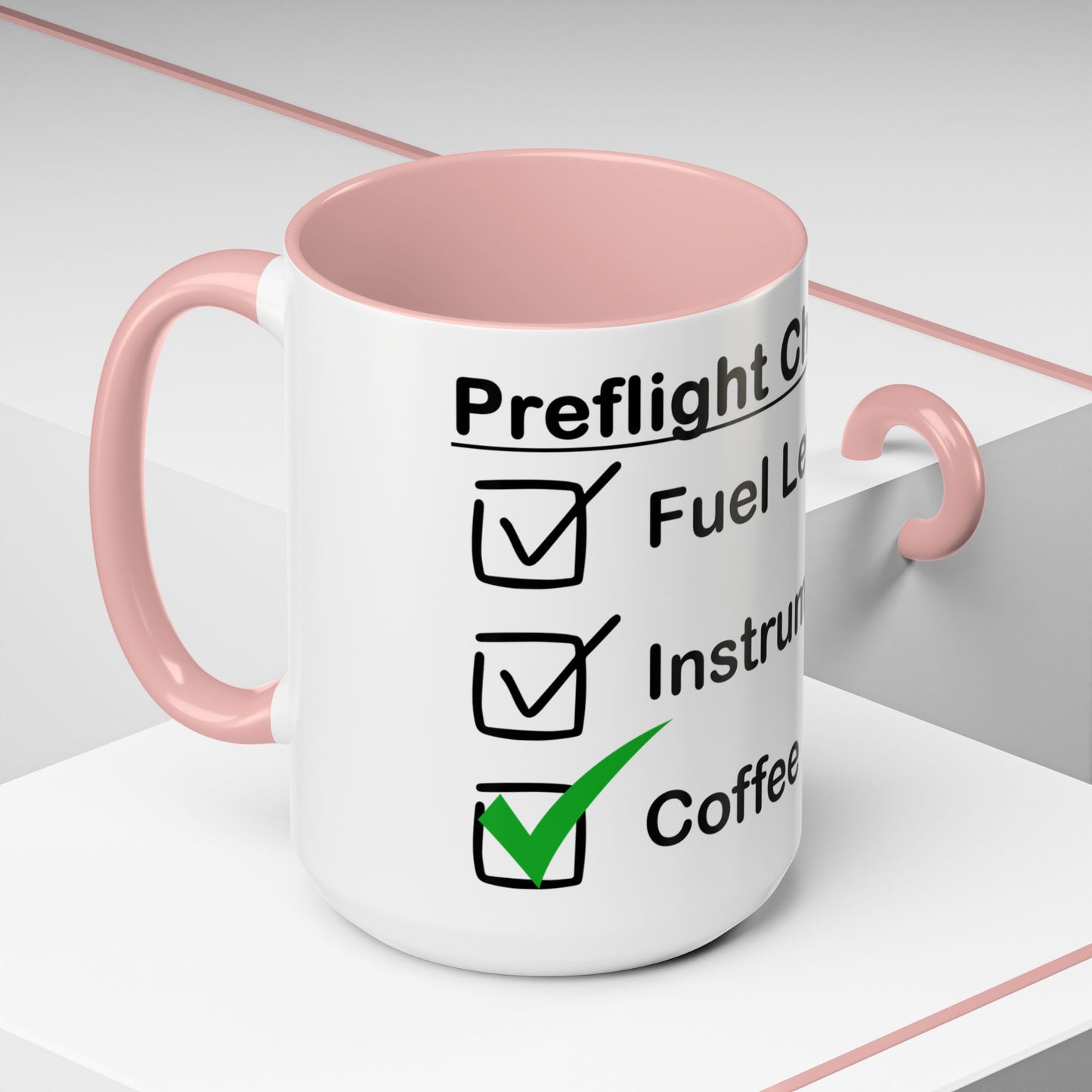 Preflight Checklist Accent Coffee Mug