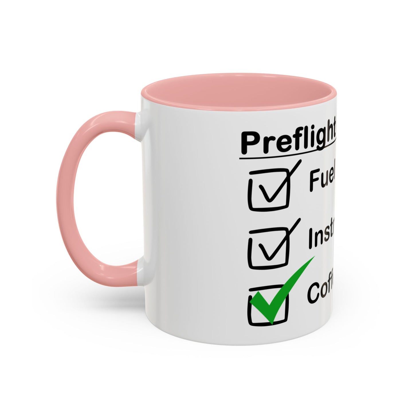 Preflight Checklist Accent Coffee Mug