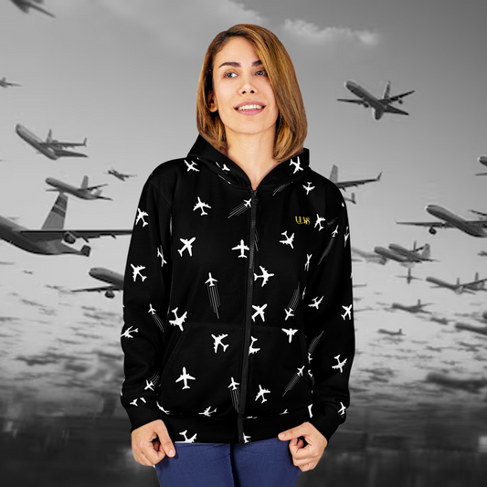 Aviation AOP Aircraft Hoodie