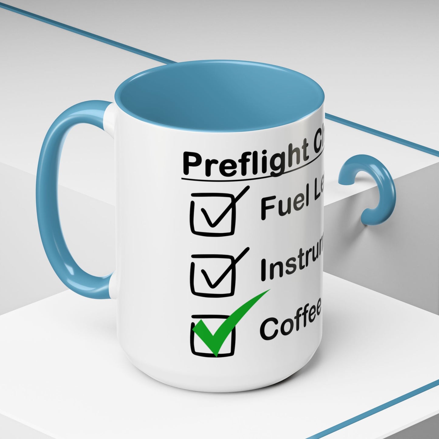 Preflight Checklist Accent Coffee Mug