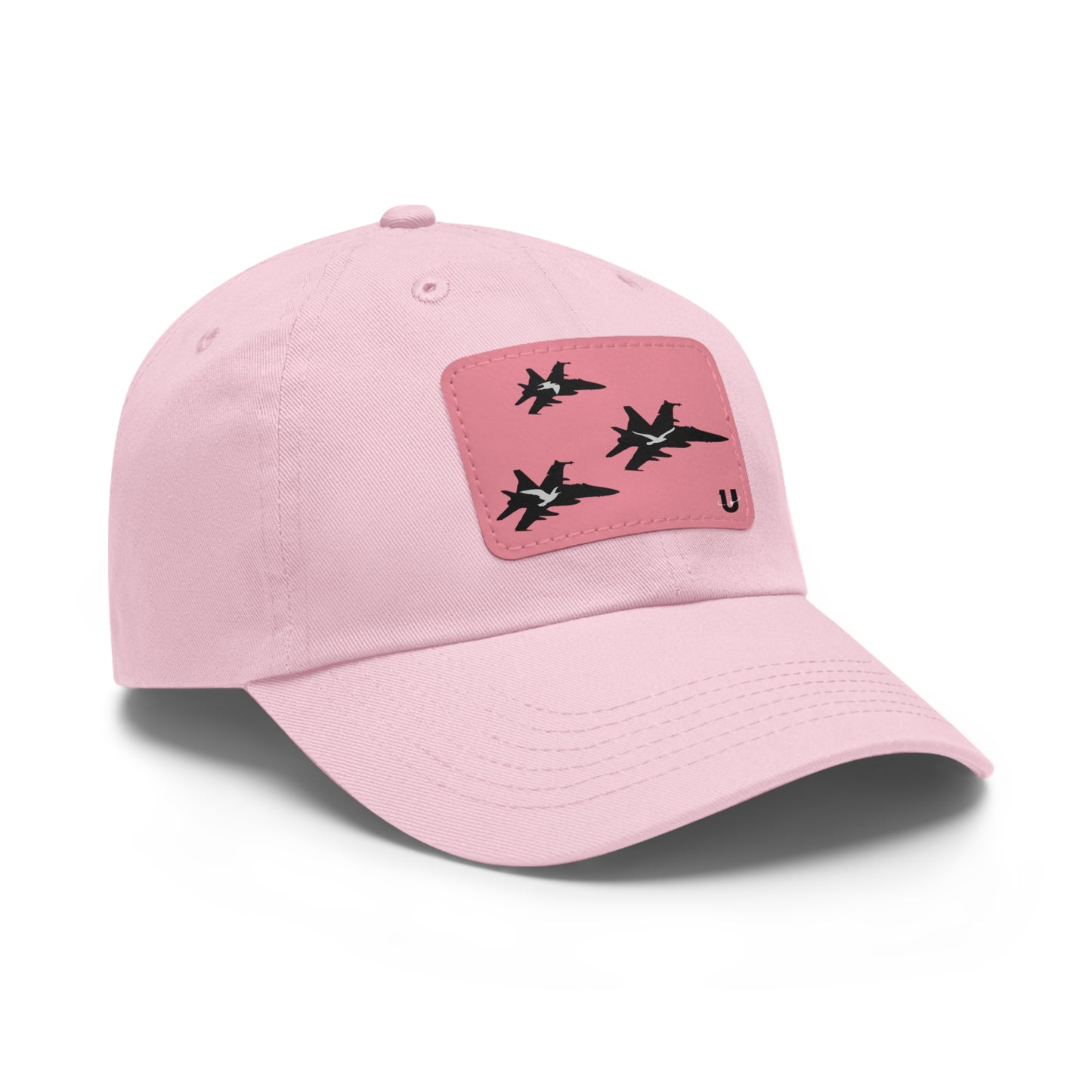 Birds of Prey dad hat pink with pink leather patch