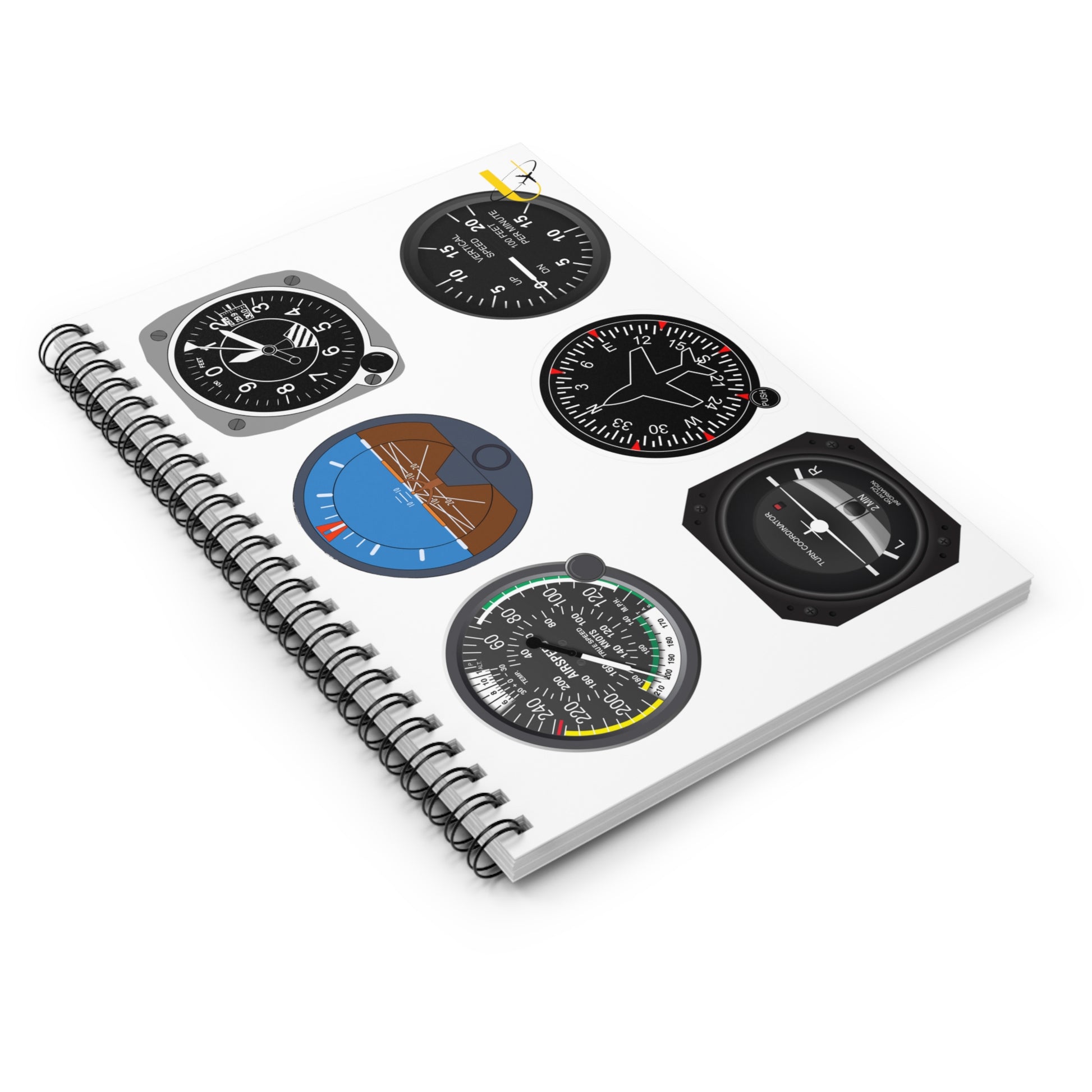 6 pack flight instrument Aviation Notebook