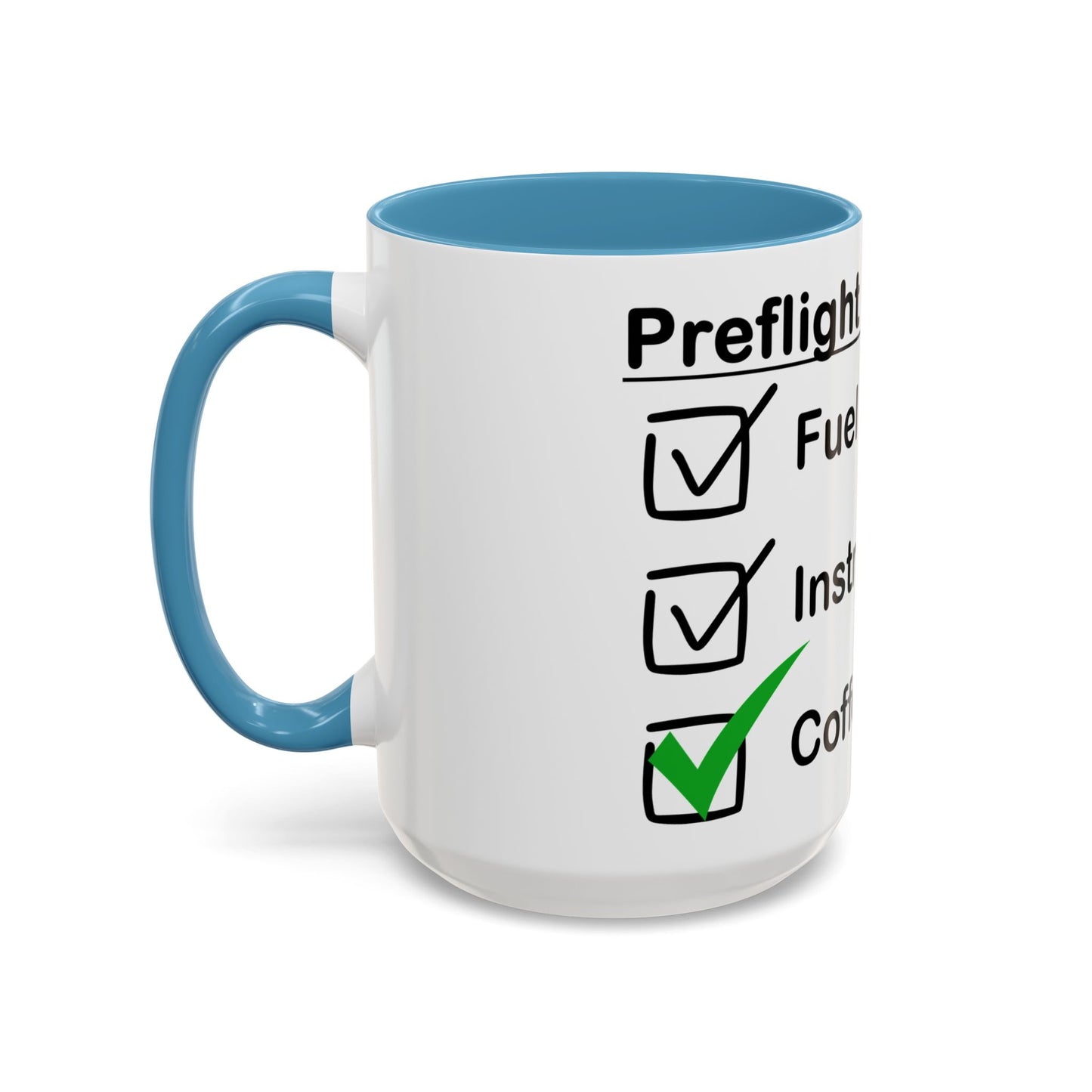 Preflight Checklist Accent Coffee Mug